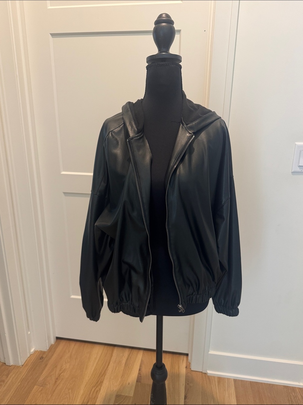 Faux Leather Women’s Jacket
